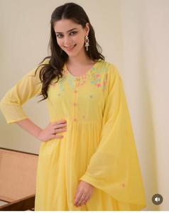 ชุดเดรสแขนยาวปักลายสำหรับผู้หญิงผ้าคอตตอนมาลีมอลที่สง่างามใหม่ฤดูร้อน - Product Image 5