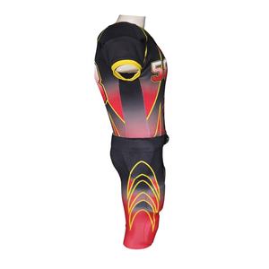Ensembles d'uniformes de football américain à manches courtes personnalisés avec impression personnalisée, anti-UV, respirants, nom d'équipe personnalisé, dernier design pour hommes - Product Image 6