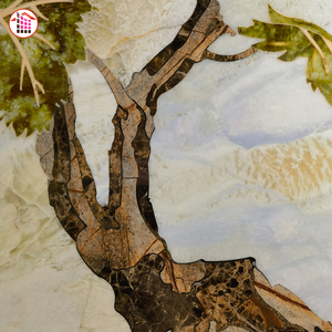 Diseño de interiores personalizado, pared de mármol, patrón de uva botánico, mármol de chorro de agua para pared y suelo, mármol personalizado - Product Image 3