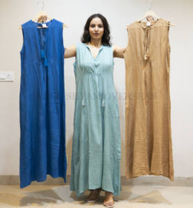 ชุดเดรสยาวคาฟตันคอวีสำหรับผู้หญิงชุดเดรสยาวสำหรับใส่ไปชายหาดหรือใส่ในชีวิตประจำวันดีไซน์โดดเด่นไม่เหมือนใคร - Product Image 5