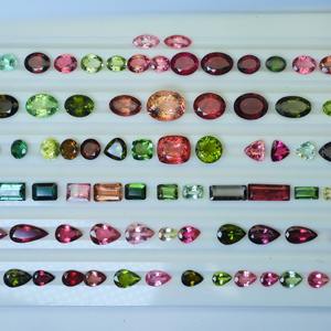 Natural Tourmaline 304 Carat 96 Pieces Loose Jewelry Makings Mix Size and Shape <b>Cushion</b> Cut Gemstones - Product Image 3