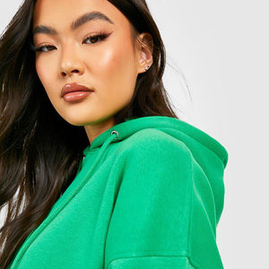 Chándales de invierno de algodón 100% para mujer, conjuntos de talla grande transpirables con estampado de logotipo personalizado, pantalones de chándal con capucha XXL para mujer, gran oferta sólida - Product Image 6