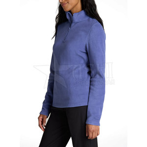 Sudadera con capucha y cremallera 1/4 personalizada para mujer de alta calidad Waffle Fleece Casual sudadera de peso pesado en blanco sudadera gruesa - Product Image 1