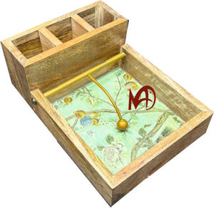 Culterio de servilletas de madera de mango> Cubiertos de tres secciones con varilla de Irán> Impresión digital> con revestimiento esmaltado> Acabado brillante> - Product Image 1