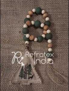 Guirnalda de cuentas de madera, colección única, precio bajo, hecha por refractex, India - Product Image 4