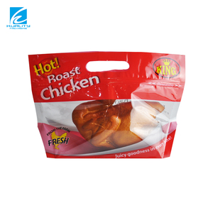 Bolsa de pie de PET/CPP personalizada con cremallera para embalaje de pollo asado, bolsa transparente para alimentos a prueba de grasa - Product Image 1