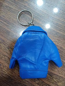 พวงกุญแจแจ็กเก็ตหนังสีฟ้าพวงกุญแจแจ็กเก็ตหนังขนาดเล็กสุดอินเทรนด์ - Product Image 6