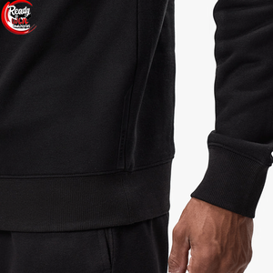 Sweatshirts en coton décontractés pour hommes motif solide 100% coton saison d'hiver en polaire épaisse avec broderie de logo personnalisé vente en gros - Product Image 4