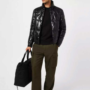 Veste matelassée à capuche en toile haut de gamme, isolée, avec rembourrage en coton et doublure en soie, chaude et épaisse, pour l'extérieur en hiver - Product Image 4