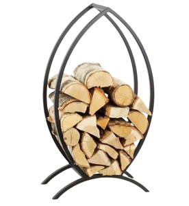 Porte-bûches en métal poli noir personnalisé de qualité exclusive - Product Image 2