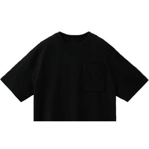 เสื้อยืดลำลองผู้ชายไซส์ใหญ่ สีดำ ปักโลโก้คุณภาพสูง ปรับแต่งได้ น้ำหนัก 220 กรัม ผ้าฝ้ายออร์แกนิค 100% - Product Image 4