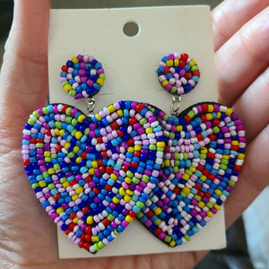 ต่างหูรูปแตงโมฤดูร้อนสุดอินเทรนด์ ประดับด้วยงานปักลูกปัดทำมือ ดีไซน์แฟนซีหลากสีสัน สำหรับผู้หญิงที่มีสไตล์ - Product Image 6