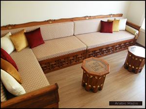 Design d'intérieur Majlis arabe, design classique moderne, ensemble élégant pour salon, sièges d'angle luxueux, design gain de place - Product Image 3