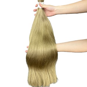 Extensiones de cabello humano liso natural dorado más nuevo al por mayor colores y estilos personalizados gran stock disponible Paquete de encaje HD - Product Image 1
