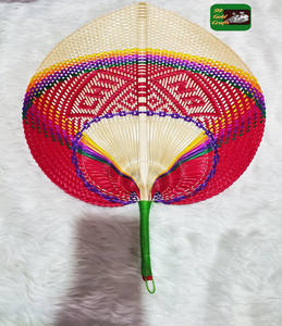 Wholesale Products Vietnam Eco Friendly <b>Straw</b> Palm Leaf Handfan / Colorful <b>Bamboo</b> Fans for Summer 99GD From Vietnam - Product Image 6