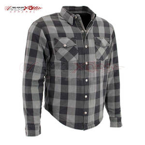 Chemise de motard en flanelle pour hommes avec doublure douce pour le confort et l'aspect extérieur robuste Chemise de motard en flanelle pour hommes - Product Image 1