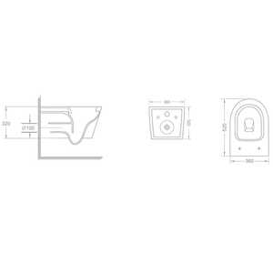 Inodoro de Diseño Italiano Koricini, Vaso WC Suspendido de Cerámica, Filo Muro, Sin Borde, Muebles de Baño de Lujo - Product Image 2