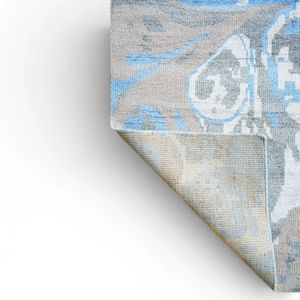 Tapis en laine noué à la main, motif géométrique moderne, poils épais, tapis écologique pour salon et chambre à coucher |   Tapis en laine fait main de luxe - Product Image 2