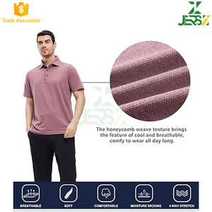 เสื้อเชิ้ตผู้ชายคุณภาพสูงสั่งทำพิเศษ พรีเมียม 220GSM ผ้าโพลีเอสเตอร์ผสมคอตตอน พิมพ์ลายดอกไม้ เสื้อกอล์ฟ ปักโลโก้บริษัท - Product Image 5