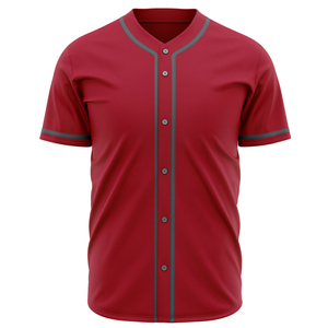 Fabricant et fournisseur d'uniformes de baseball personnalisés pour équipes, maillots de sport en polyester respirant à boutons imprimés - Product Image 1