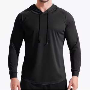 Sweat-shirt à capuche en coton mélangé grande taille pour hommes, polaire à capuche surdimensionnée avec logo brodé, sweats à capuche de base personnalisables - Product Image 2