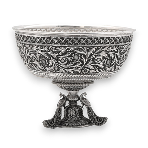 Cuenco de Pedestal de latón de alta calidad con grabado acabado de níquel para mesa de cocina, cuenco para servir, cuenco para vajilla - Product Image 3