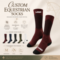 Chaussettes d'équitation unisexes à hauteur du genou avec logo personnalisé pour hommes et femmes, chaussettes d'équitation de performance