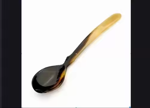 100% Handmade <b>Flatware</b> Spoons Best Black Ox Horn for Home Use by crescent crafts - Product Image 5