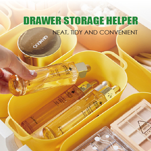 Panier de rangement de bureau mignon en forme de dessin animé avec double poignée, organisateur empilable en PP pour bureau, salle de bain, cuisine, chambre d'enfant - Product Image 5