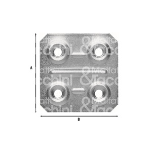 PLACA CUADRADA Espesor 1 mm Acero tropicalizado - Product Image 1