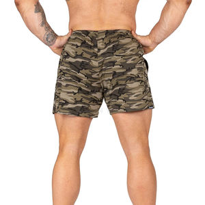 Woodland personnalisé imprimé de la plus haute qualité avec son propre logo lavable en Machine confortable entraînement Gym Fitness porter hommes Shorts - Product Image 3