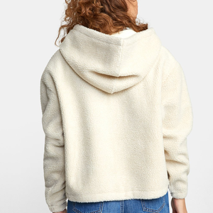 Sudadera con capucha de lana acolchada sólida Sherpa de invierno para mujer personalizada recién llegada jersey de manga larga con cremallera para niñas estampado - Product Image 2