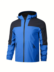 Blouson bomber vintage décontracté pour homme, fermeture éclair, col en V, imperméable pour l'automne et l'hiver - Product Image 2