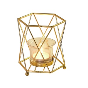 Métal de conception fantaisie avec verre pour la décoration de la maison bougeoir votif avec revêtement en poudre noire finition Base ronde - Product Image 3