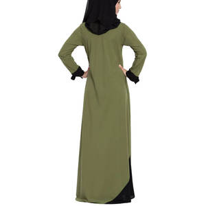 Abaya pour femmes de haute qualité du Pakistan, matière en polyester respirante, couleurs personnalisables, manches longues, service OEM, vente en gros - Product Image 5