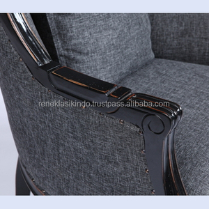 Chaise longue de salon, modèle n° 2311 Fabriqué en bois d'acajou, mousse épaisse et tissu doux, design moderne et élégant - Product Image 4