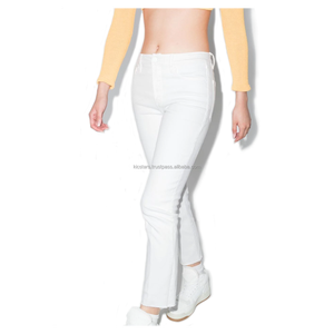 กางเกงยีนส์ทรงตรงคุณภาพสูงสำหรับผู้หญิง ระบายอากาศได้ดี สไตล์วินเทจ เอวกลาง ความยาวข้อเท้า ขายดีที่สุด - Product Image 4