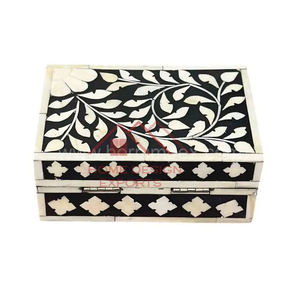 Caja de Madera Hecha a Mano con Diseño Atractivo, Cajas de Almacenamiento con Incrustaciones de Hueso Talladas a Mano - Product Image 2