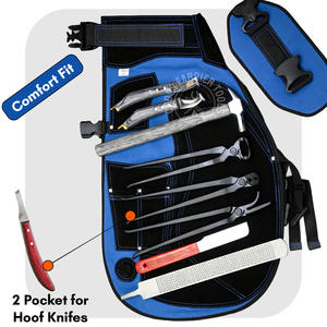 Kit d'outils de maréchal-ferrant en cuir véritable personnalisé : tire-chaussures, râpe, pince, pince à clincher, marteau de maréchal-ferrant, couteau à pointe - Product Image 3