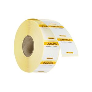 HENDI Etichette per la Sicurezza Alimentare Quotidiana da 1000 Pezzi, Giallo Martedì, Facilmente Rimovibili, 25x25mm, Strumento Multiuso per Frutta e Verdura - Product Image 1