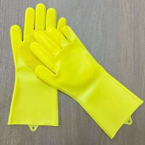 Guantes de Silicona de Alta Densidad para Bañar Perros, Diseño Mejorado de Cinco Dedos, Tamaño Mediano, Ecológicos e Impermeables, para el Cuidado de Mascotas - Product Image 3