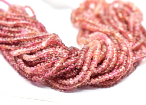 Cuentas de turmalina de rubelita Rosa natural, pulido suave redondo, todos los tamaños disponibles, cuentas de turmalina genuinas de cristal - Product Image 6