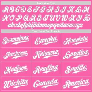 ชุดกีฬาเบสบอลพิมพ์ลายแท้สีชมพูสีขาวออกแบบได้ตามต้องการ - Product Image 5