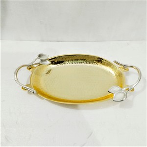 VISHAL HANDICRAFT Latest Design Handmade Customizable Stainless Steel Serving <b>Tray</b> Custom Logo OEM/ODM Available Various Sizes - Product Image 2