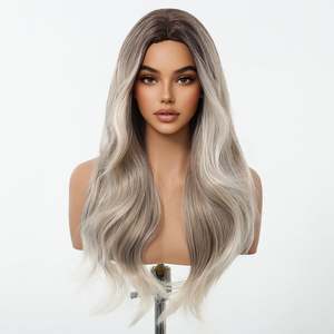 DWY High Quality Ash Blonde Synthetic Lace <b>Wig</b> Chic & Versatile Elegance with Side Part Hairline <b>Short</b> Straight Style - Product Image 4