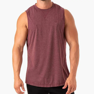 High Street Style Gym Tank Tops Camisetas sin mangas personalizadas Hombres Muscle Tank Top Tamaño casual Estirable Hombres Logotipo personalizado Tarifa al por mayor - Product Image 4