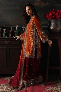 Robe en velours pakistanaise de créateur, best-seller en ligne, robe en velours à bas prix, shalwar kameez pakistanais moderne en velours - Product Image 5