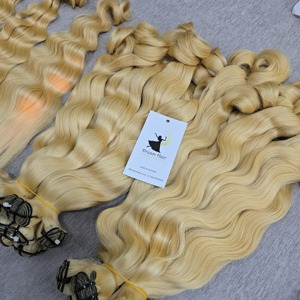 Dream Hair T01 Cheveux vierges vietnamiens, double trame machine, super double drawn, lot de 100g, 30 pouces, tissage compatible permanente, tout usage - Product Image 1