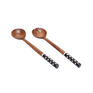 Juego de cubiertos de madera hechos a mano personalizables de calidad Superior suministros de restaurante vajilla decoración Catering servir cubiertos - Product Image 3