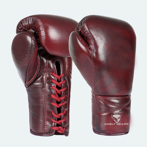 Gants de boxe pour adultes en cuir PU de qualité supérieure de 8oz Conception confortable à lacets Arts martiaux professionnels respirants et écologiques - Product Image 1